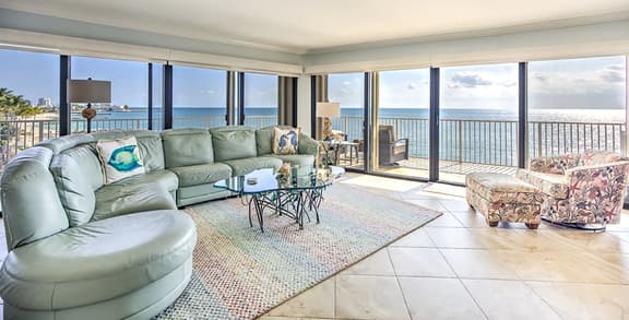 Premier Oceanfront Top Floor Condo With Wraparound Balcony & Windows